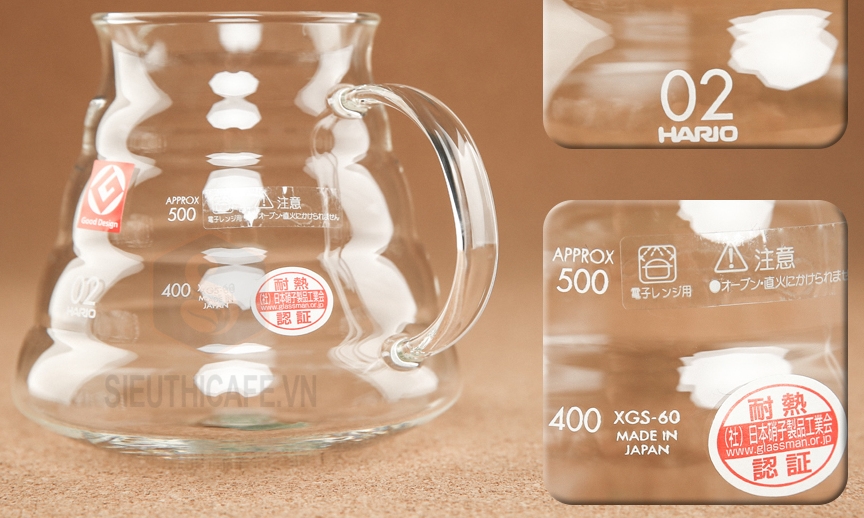 Hario - Set Of CoffeeDripper V60 - 02 Glass- Japan-3132
