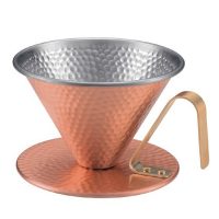 PHỄU PHA CÀ PHÊ BẰNG ĐỒNG TANABE SUN FLOWER – COPPER DRIPPER V60-4086-02 JAPAN(2 -4 LY)