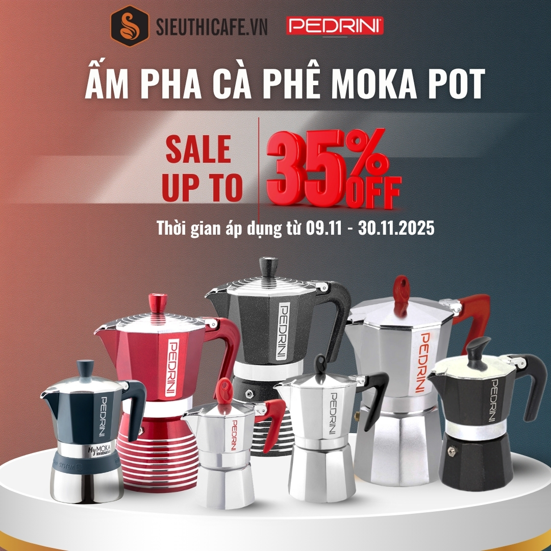 Pedrini Moka Pot – Chuẩn vị cà phê Ý tại nhà | Ưu đãi đến 30%