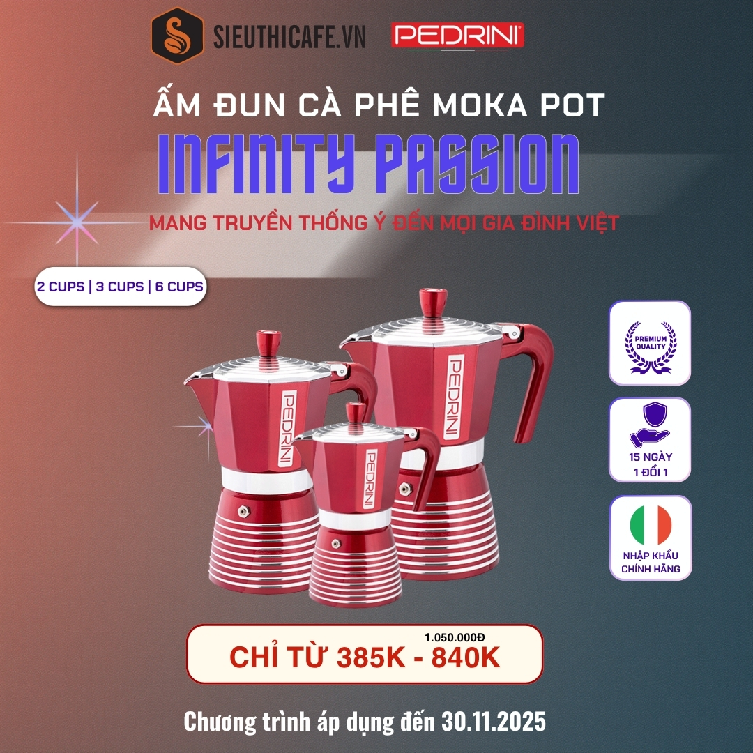 Ưu đãi ấm Moka Pot Infinity Passion