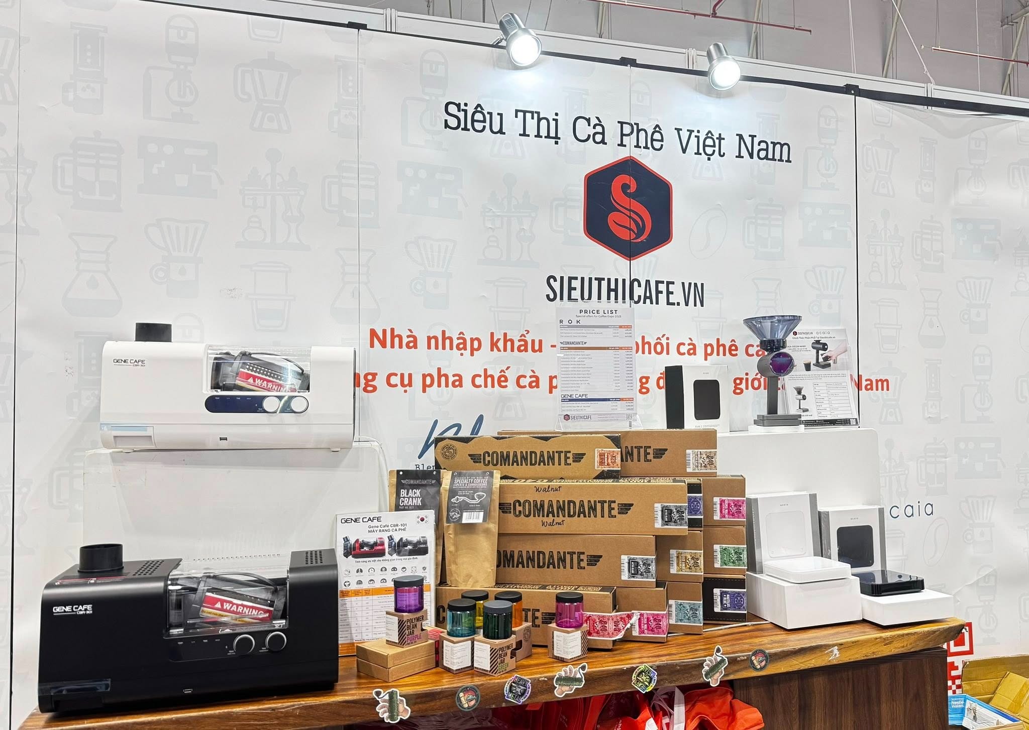 Khu vực trưng bày sản phẩm Comandante