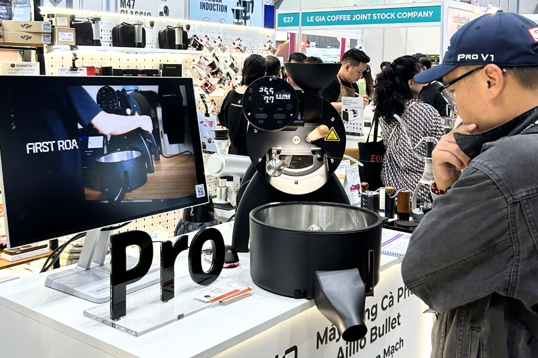 Máy rang AIllio Bullet R2 Pro được trưng bày tại Cafe Show 2026